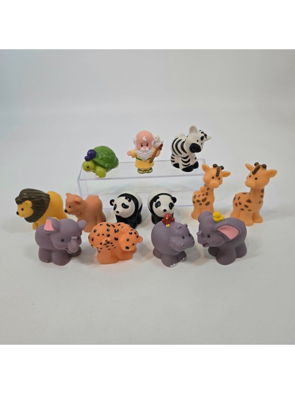 Fisher-Price Little People Noah and Animals Mixed Lot Turtle Zebra Panda Lion